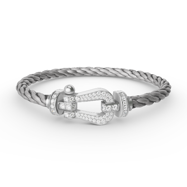 [Luxe]FORCE ラージホースシュー フルダイヤモンドブレスレット シルバー