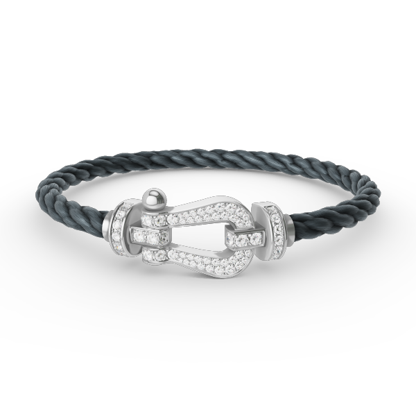 [Luxe]FORCE ラージホースシュー フルダイヤモンドブレスレット シルバー