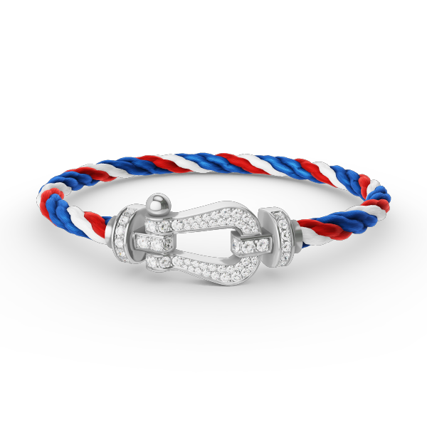 [Luxe]FORCE ラージホースシュー フルダイヤモンドブレスレット シルバー