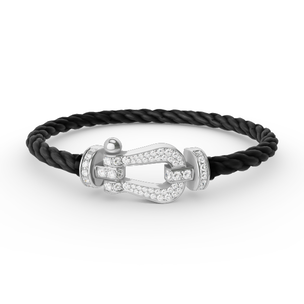 [Luxe]FORCE ラージホースシュー フルダイヤモンドブレスレット シルバー