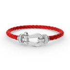 [Luxe]FORCE LARGE HORSESHOE FULL DIAMOND BRACELET SILVER