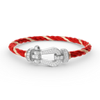 [Luxe]FORCE LARGE HORSESHOE FULL DIAMOND BRACELET SILVER
