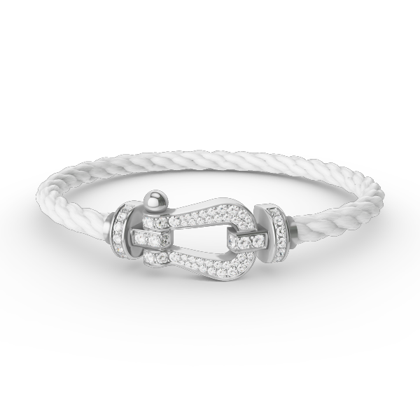 [Luxe]FORCE ラージホースシュー フルダイヤモンドブレスレット シルバー