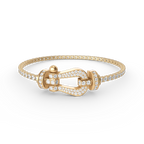 [Luxe] BRACELET DE TENNIS FORCE GRAND FER À CHEVAL TOUT DIAMANT 