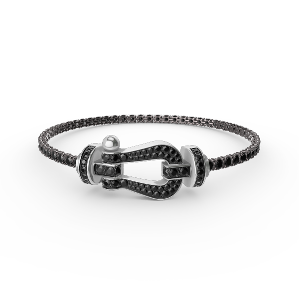 [Luxe] BRACELET DE TENNIS FORCE GRAND FER À CHEVAL TOUT DIAMANT 