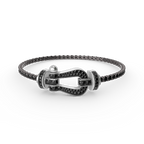 [Luxe] BRACELET DE TENNIS FORCE GRAND FER À CHEVAL TOUT DIAMANT 